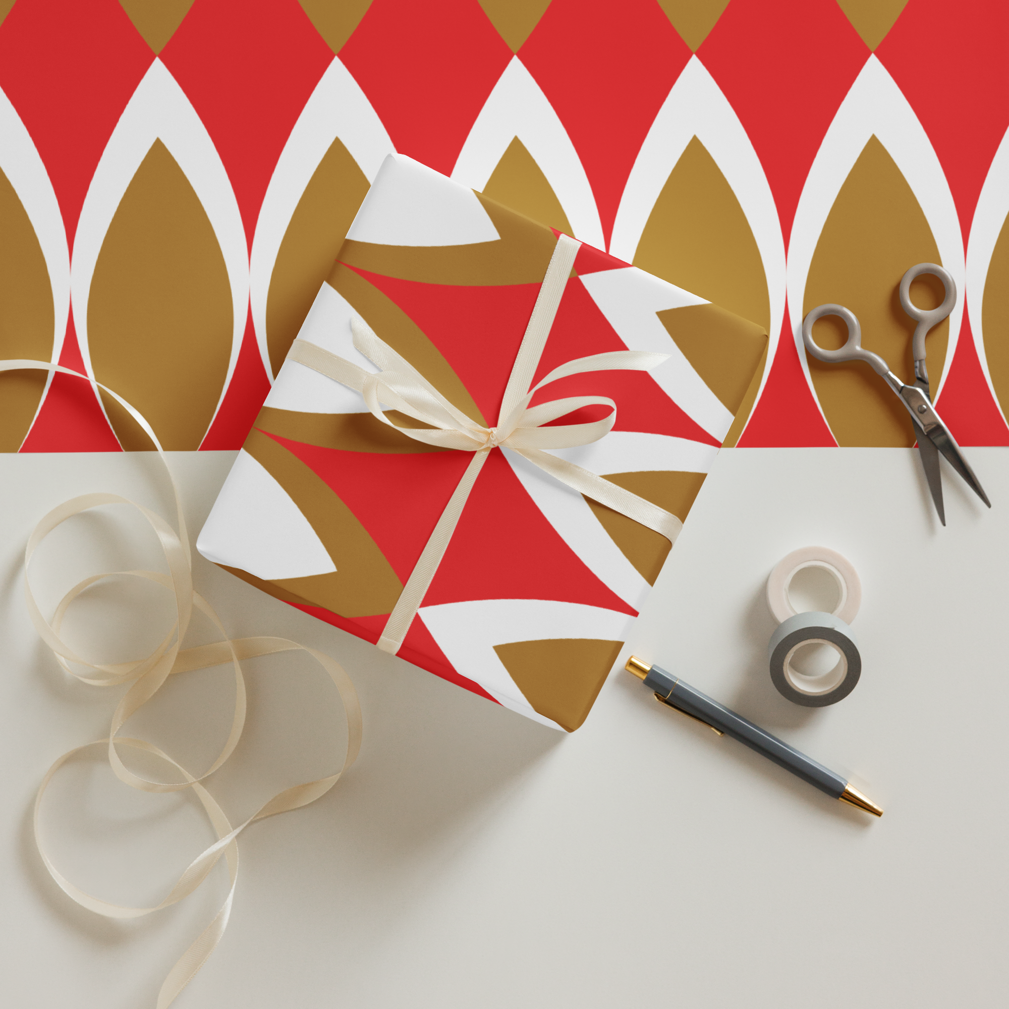 Golden Eye Christmas | Wrapping paper sheets