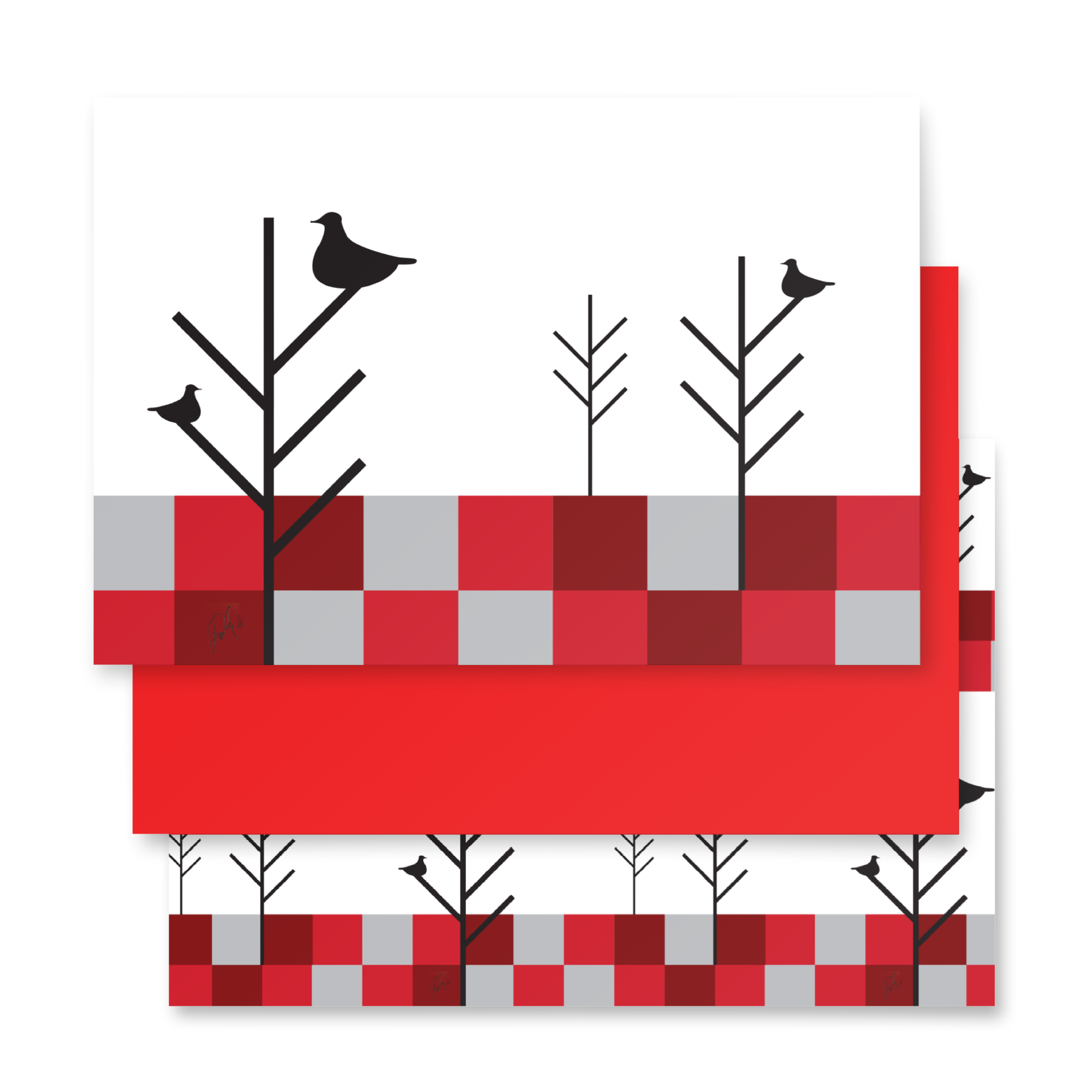 Christmas Birds | Wrapping paper sheets