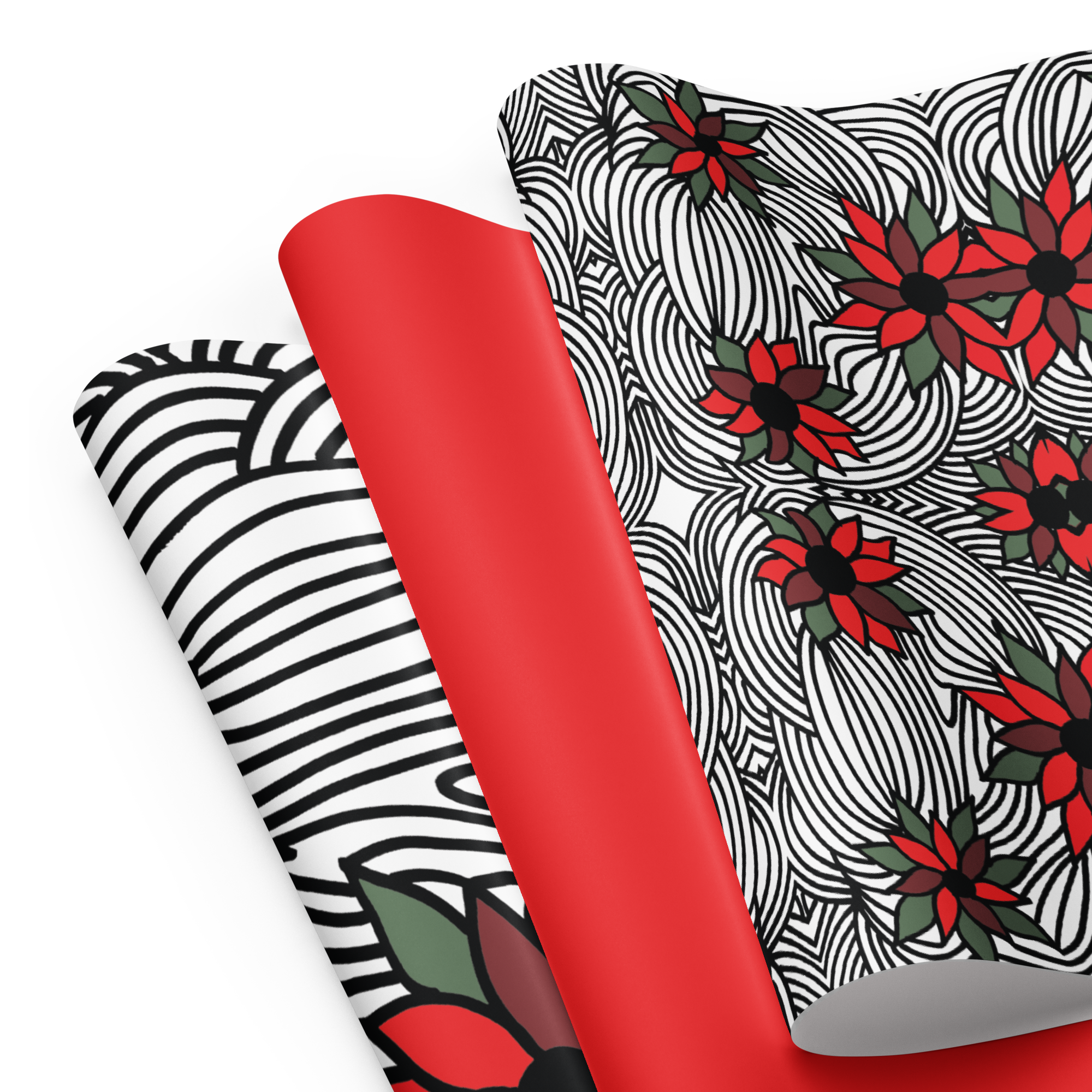Christmas Flowers | Wrapping paper sheets