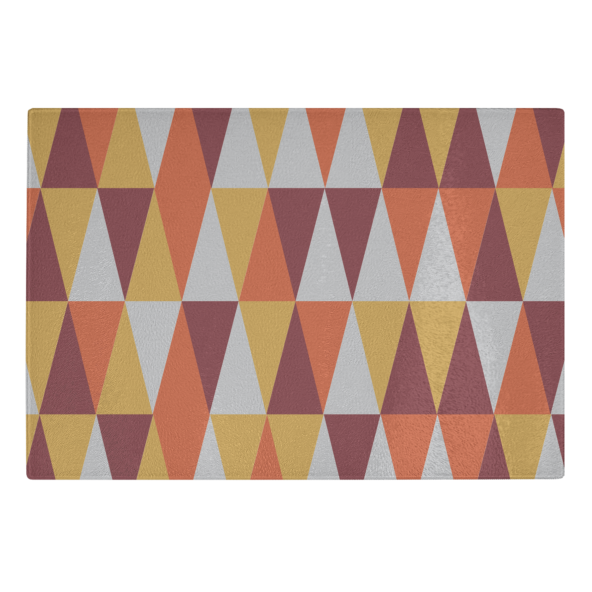 Autumn Triangles | Glass Cutting Board