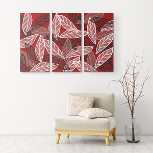 Christmas Leaves | 3 Piece Canvas