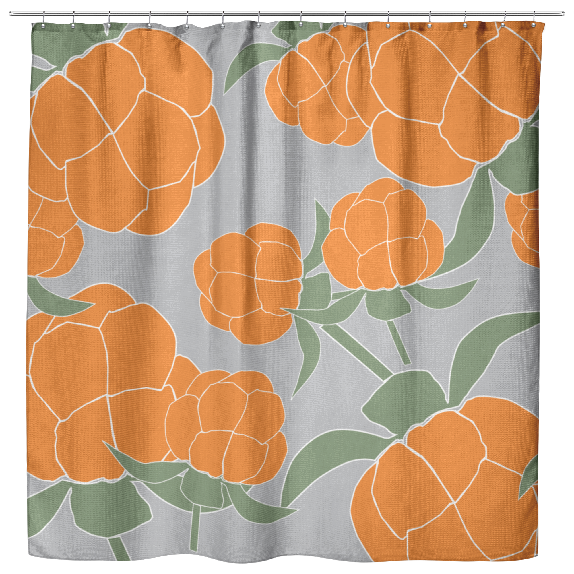 Lakka Ornament | Cloth Shower Curtain