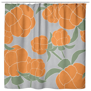 Lakka Ornament | Cloth Shower Curtain