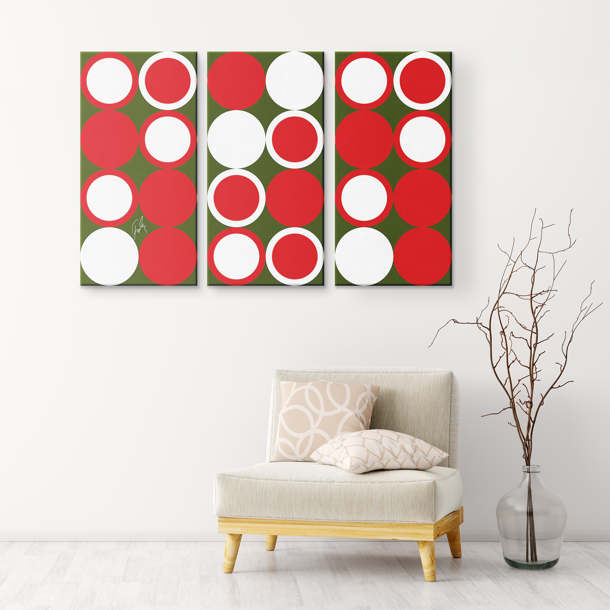 Christmas Balls | 3 Piece Canvas