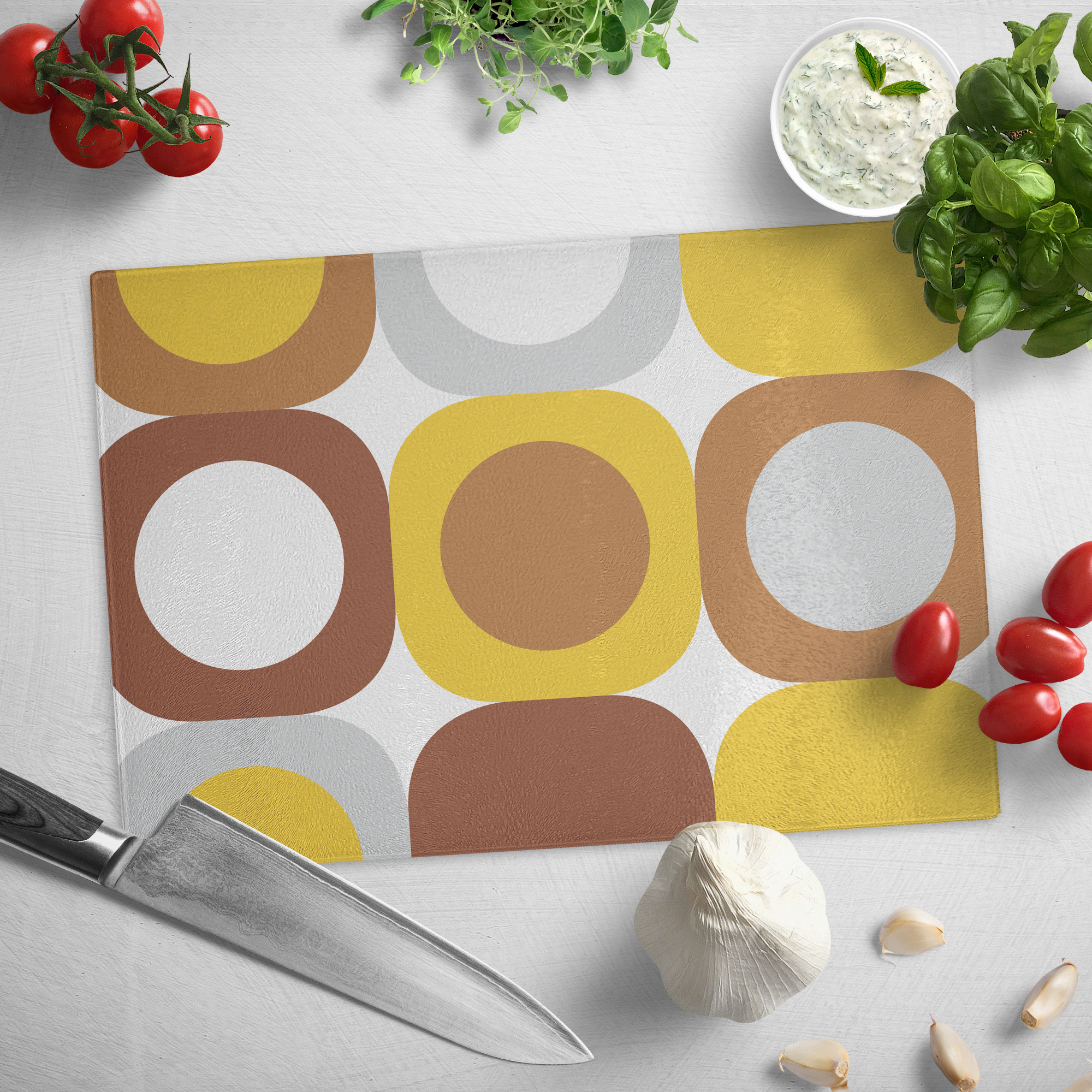 Autumn Ornament | Glass Cutting Board