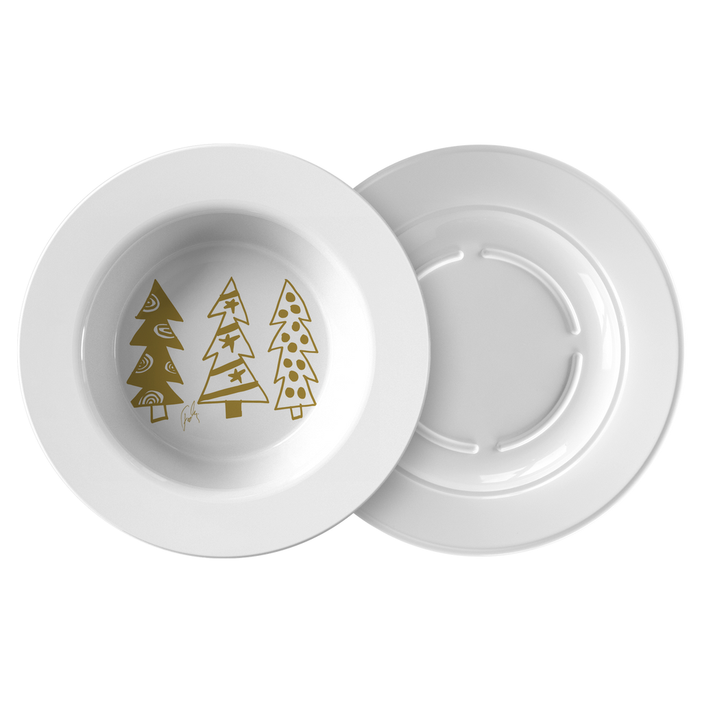 Golden Christmas Trees | Bowl