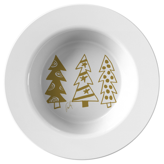 Golden Christmas Trees | Bowl