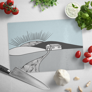 New Morning | Glass Cutting Board