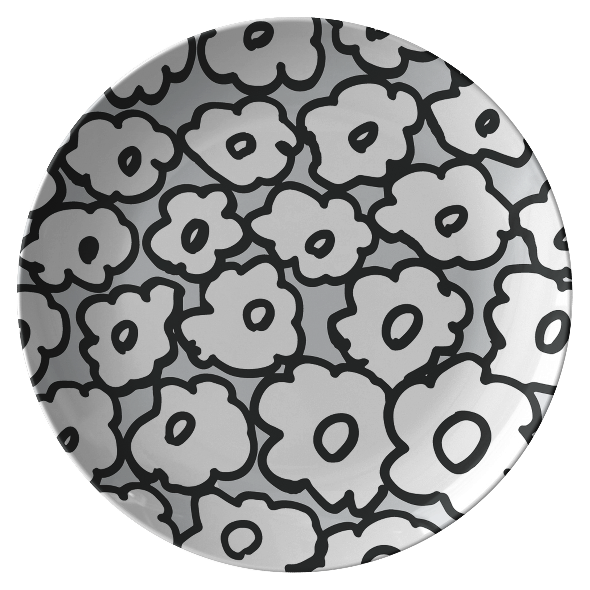 Happy White Flowers | Plate
