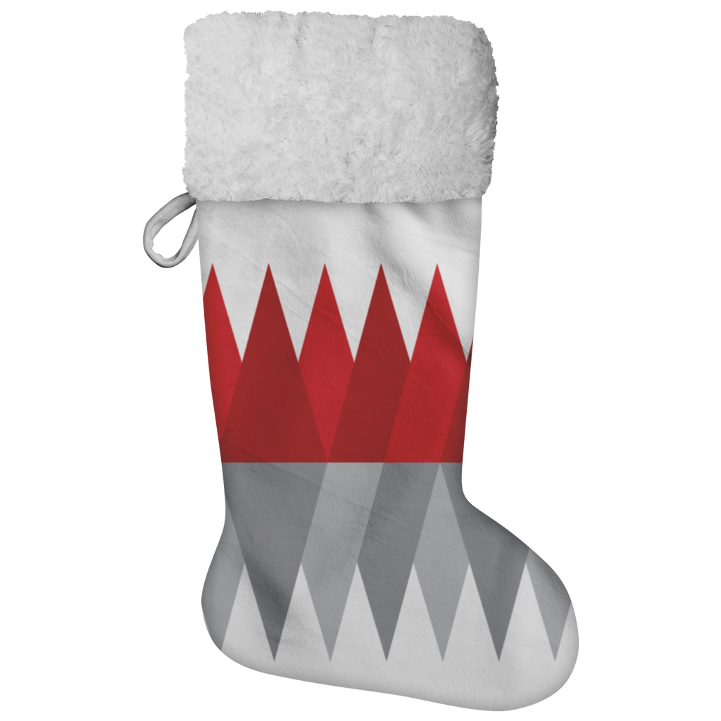 Red Gray Christmas | Christmas Stocking