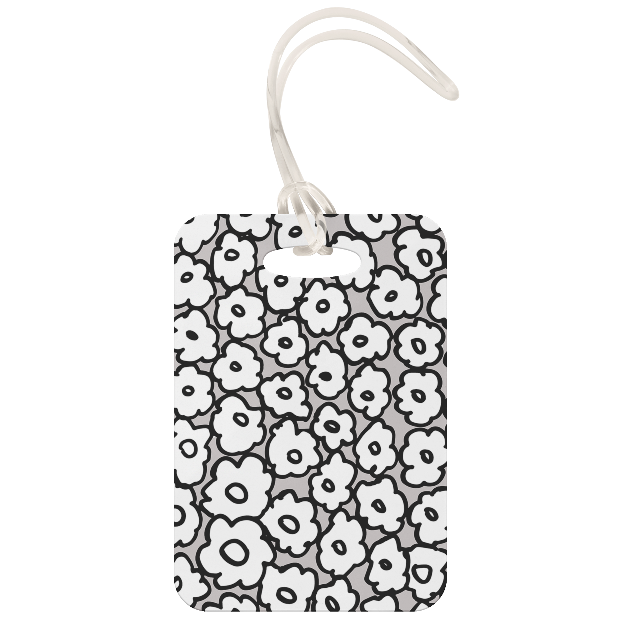 Happy White Flowers | Luggage Tag