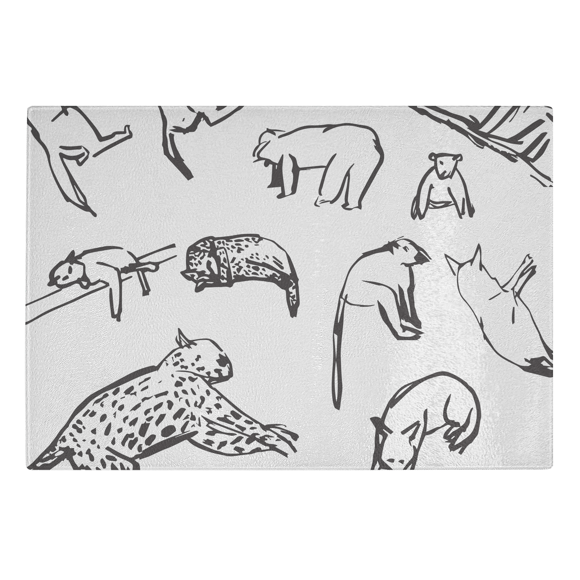 Animals | Glass Cutting Board