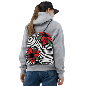 Christmas Flowers | Drawstring Bag