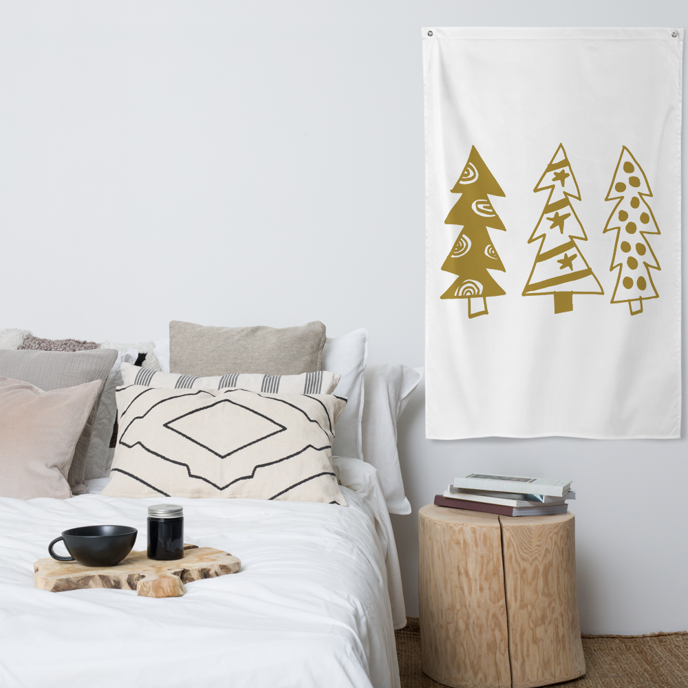 Golden Christmas Trees | Flag