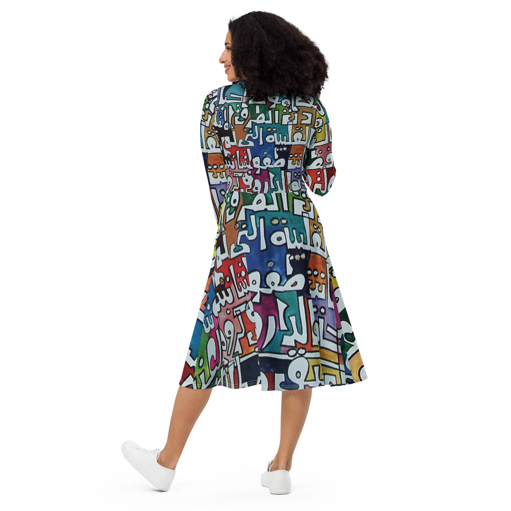 Letters of Identity | Long Sleeve Midi Dress