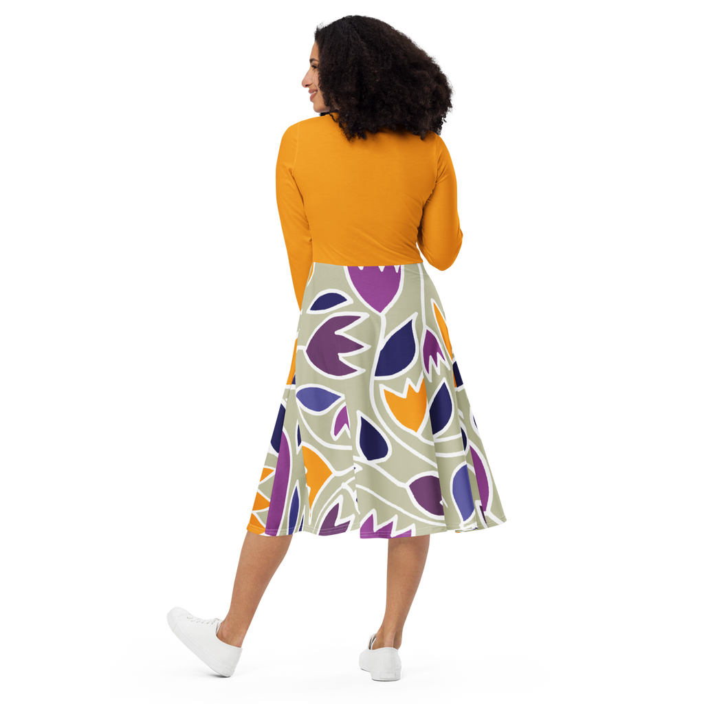 Flower Magic | long sleeve midi dress
