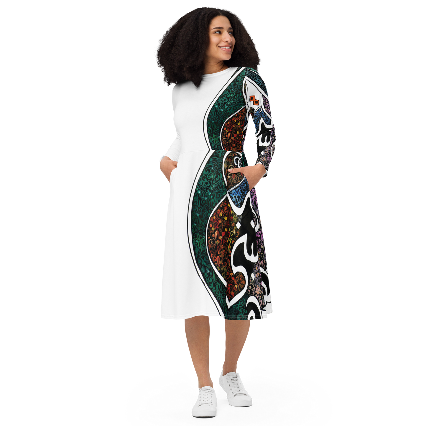 Letters of Identity | Long Sleeve Midi Dress