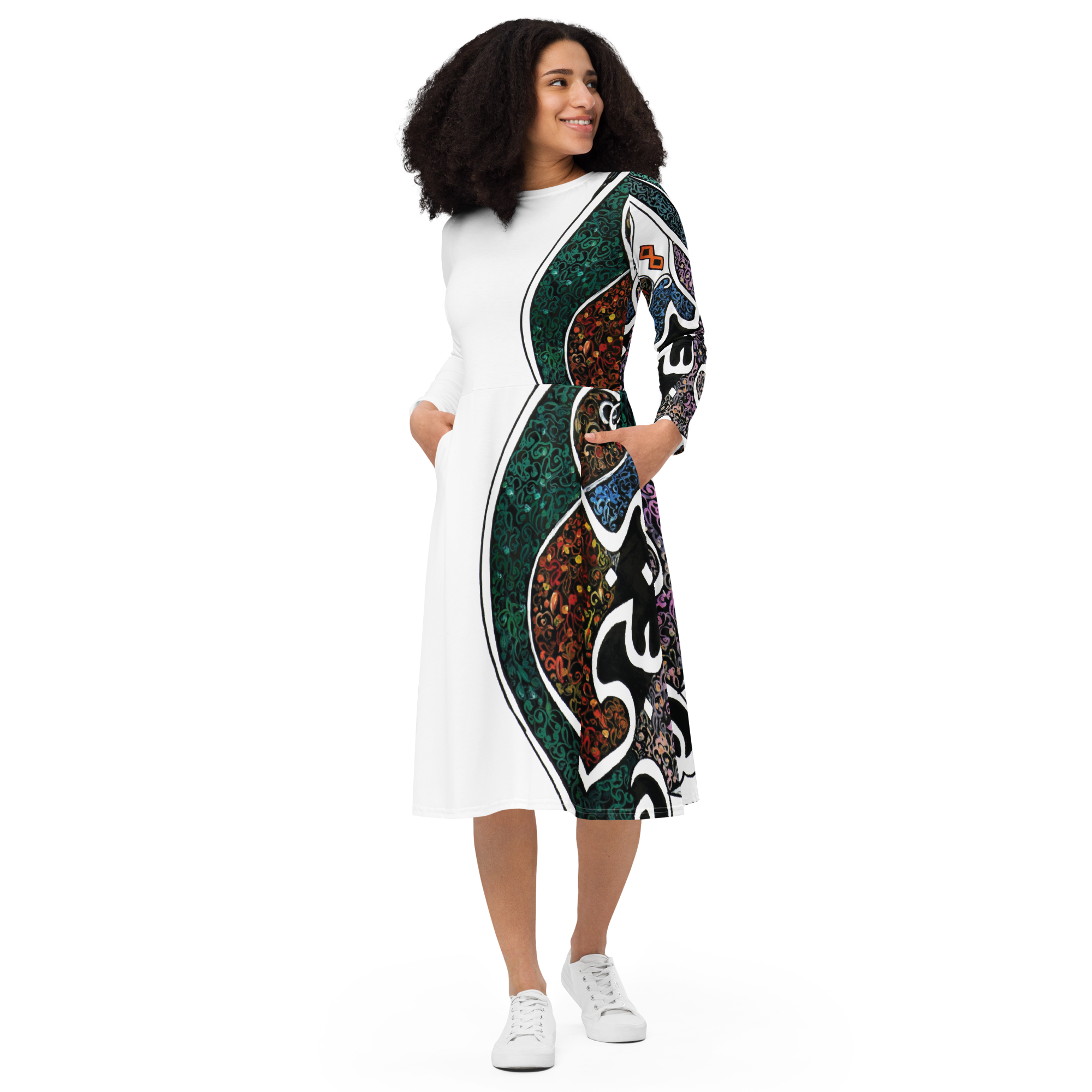 Letters of Identity | Long Sleeve Midi Dress