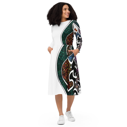 Letters of Identity | Long Sleeve Midi Dress
