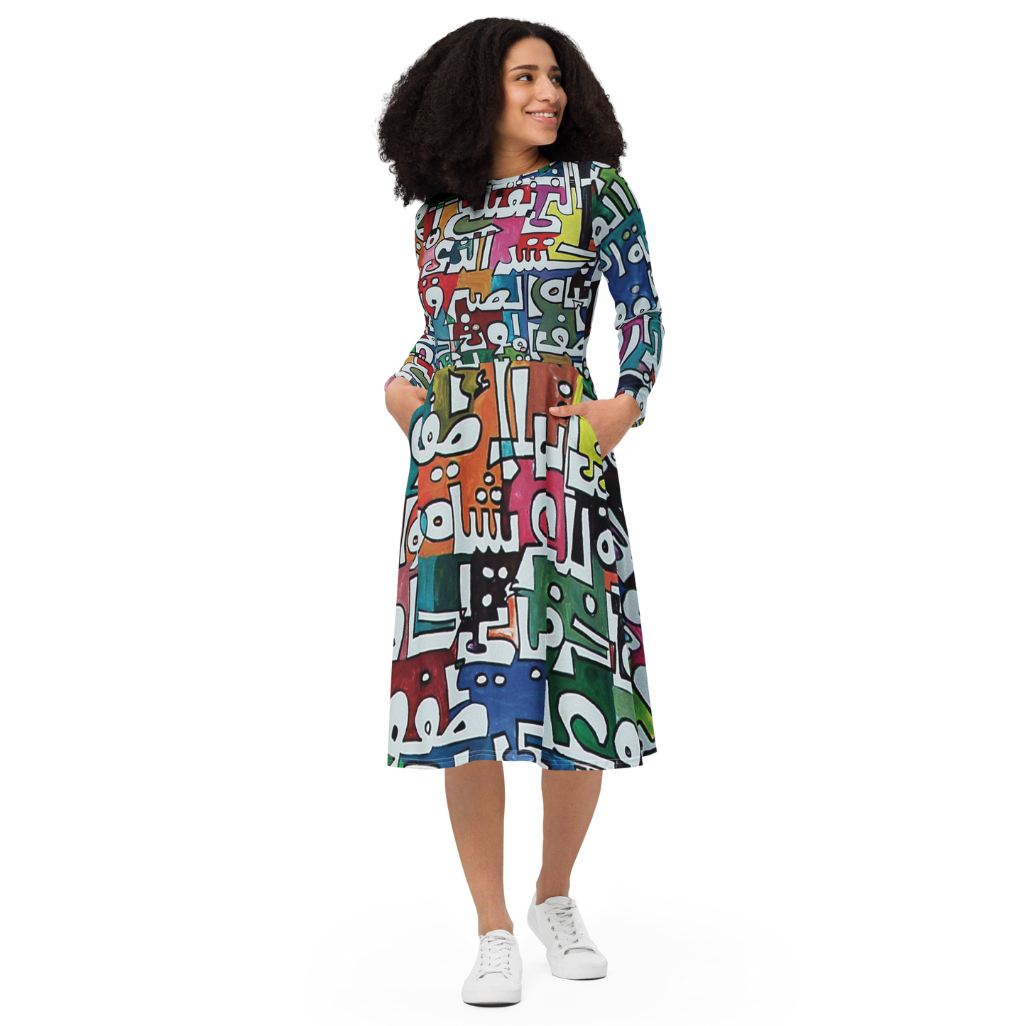 Letters of Identity | Long Sleeve Midi Dress