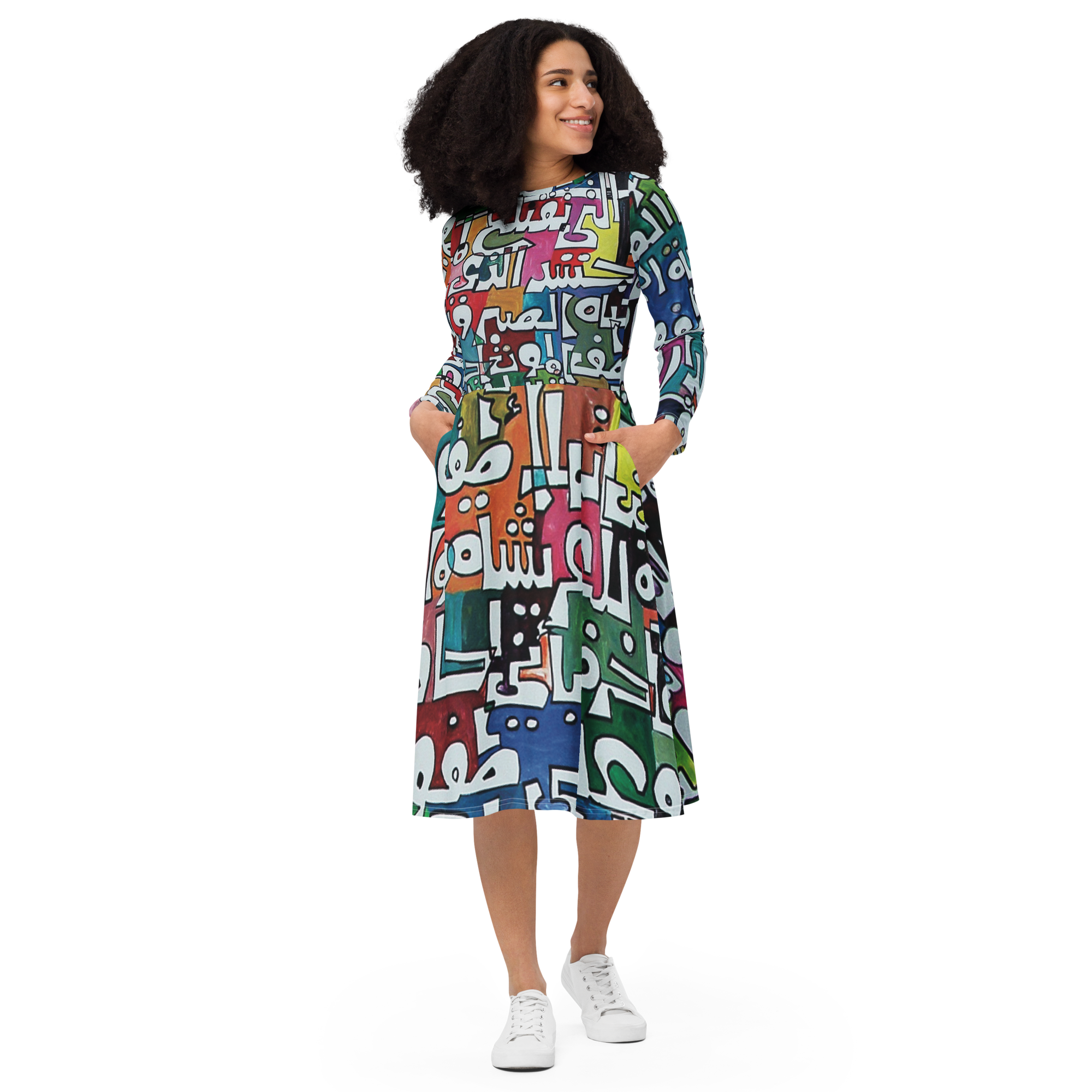 Letters of Identity | Long Sleeve Midi Dress