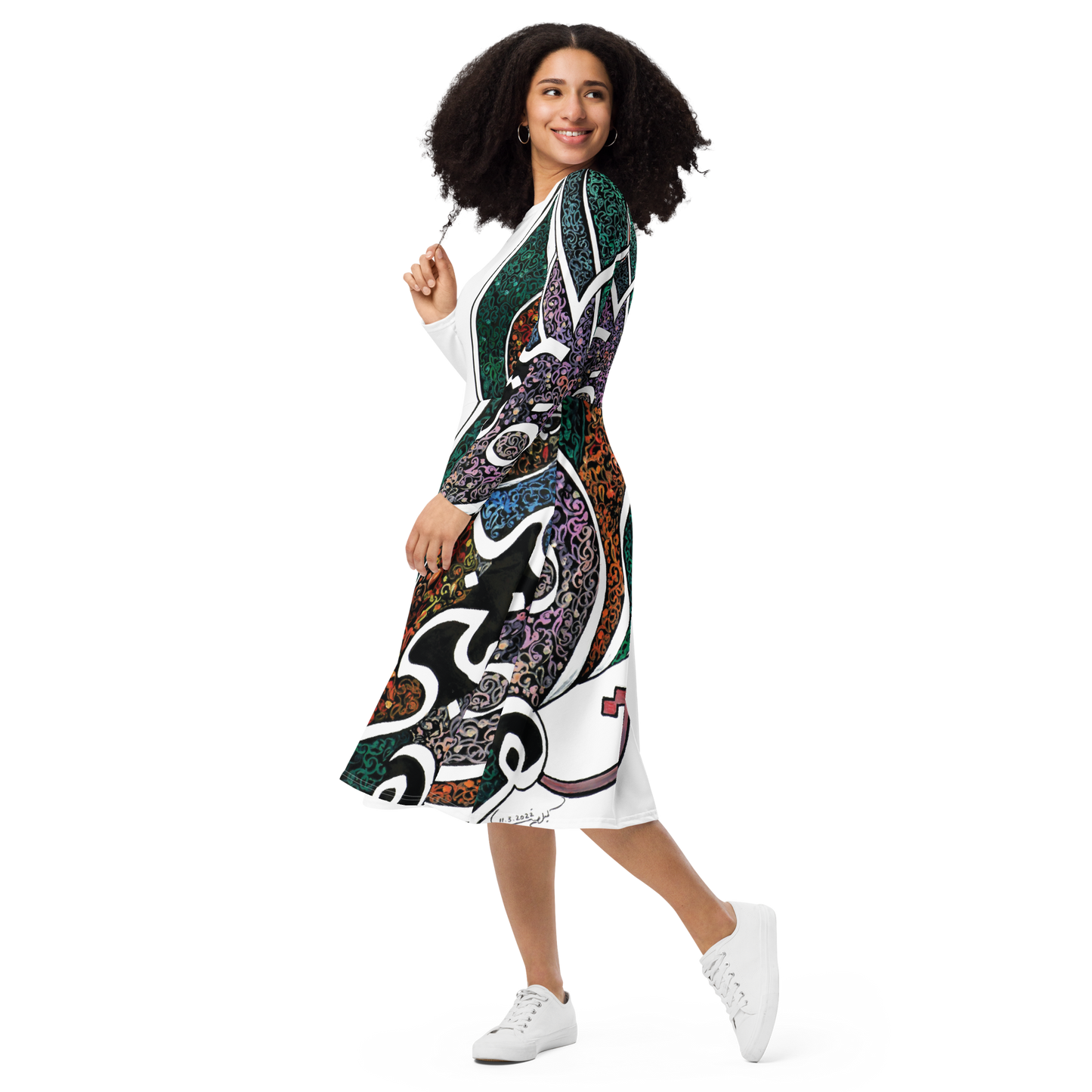 Letters of Identity | Long Sleeve Midi Dress