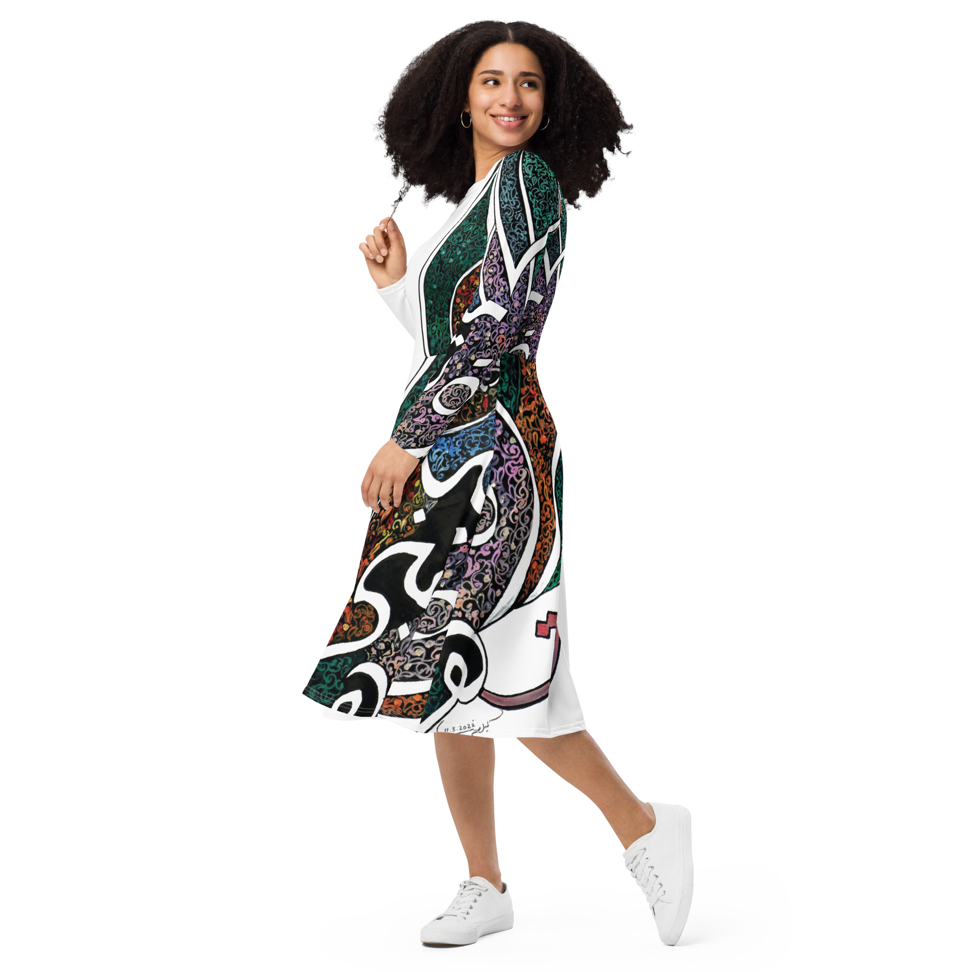 Letters of Identity | Long Sleeve Midi Dress