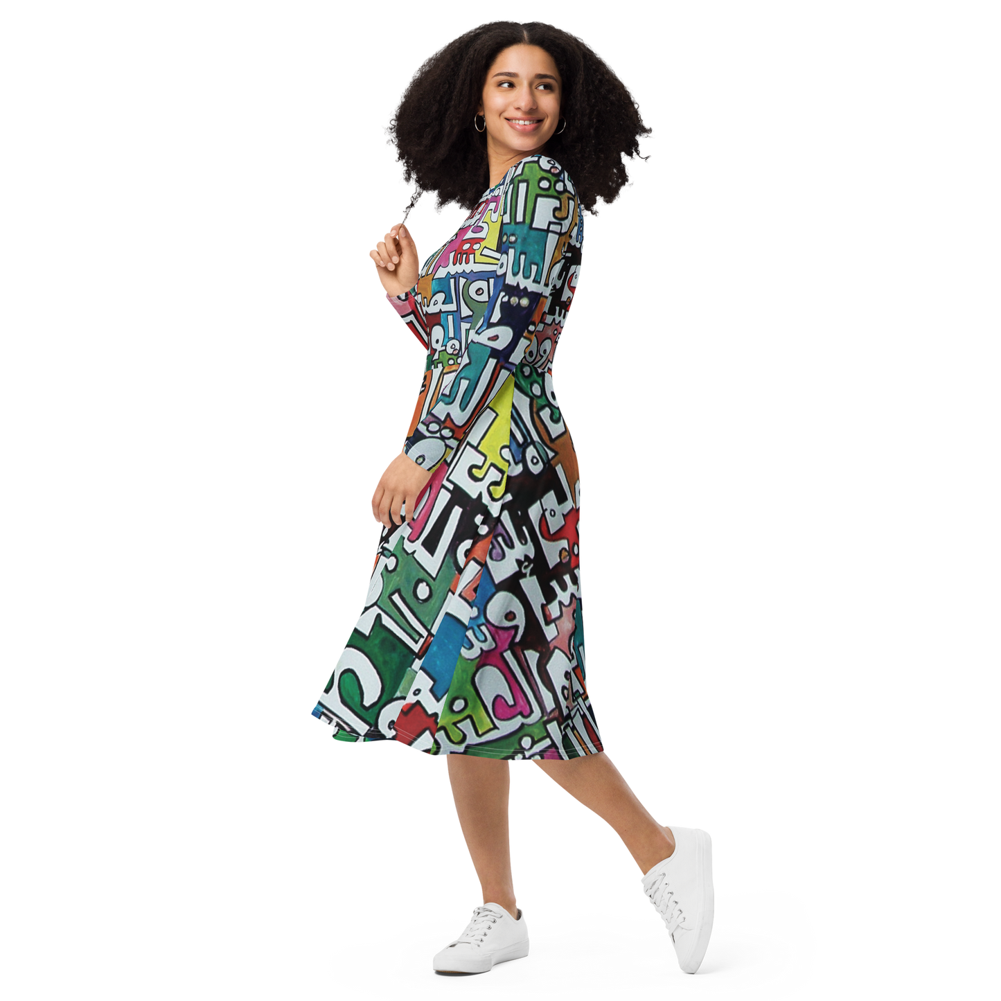 Letters of Identity | Long Sleeve Midi Dress