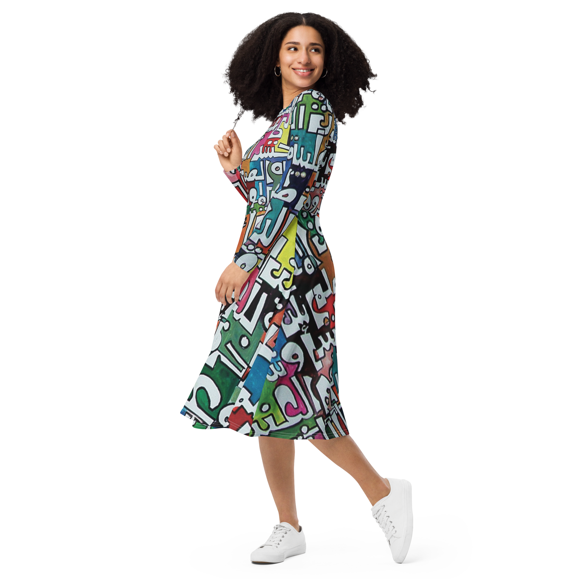 Letters of Identity | Long Sleeve Midi Dress