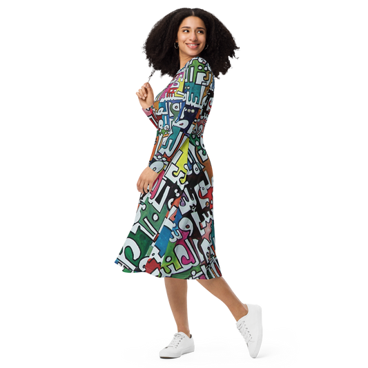 Letters of Identity | Long Sleeve Midi Dress