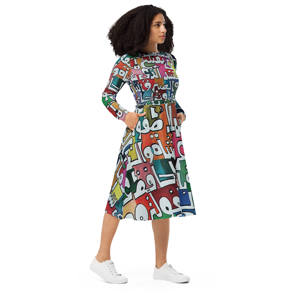 Letters of Identity | Long Sleeve Midi Dress