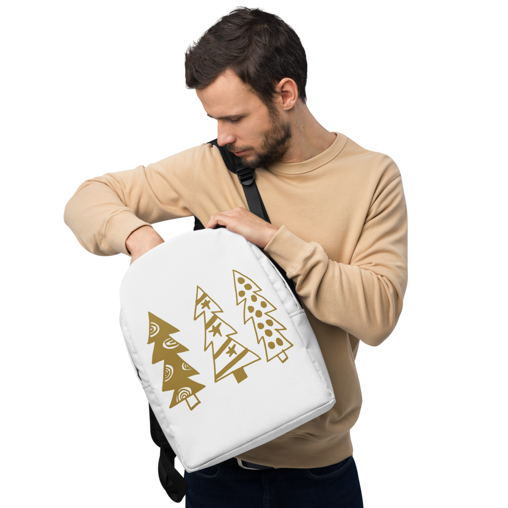 Golden Christmas Trees | Minimalist Backpack