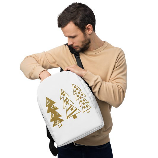 Golden Christmas Trees | Minimalist Backpack