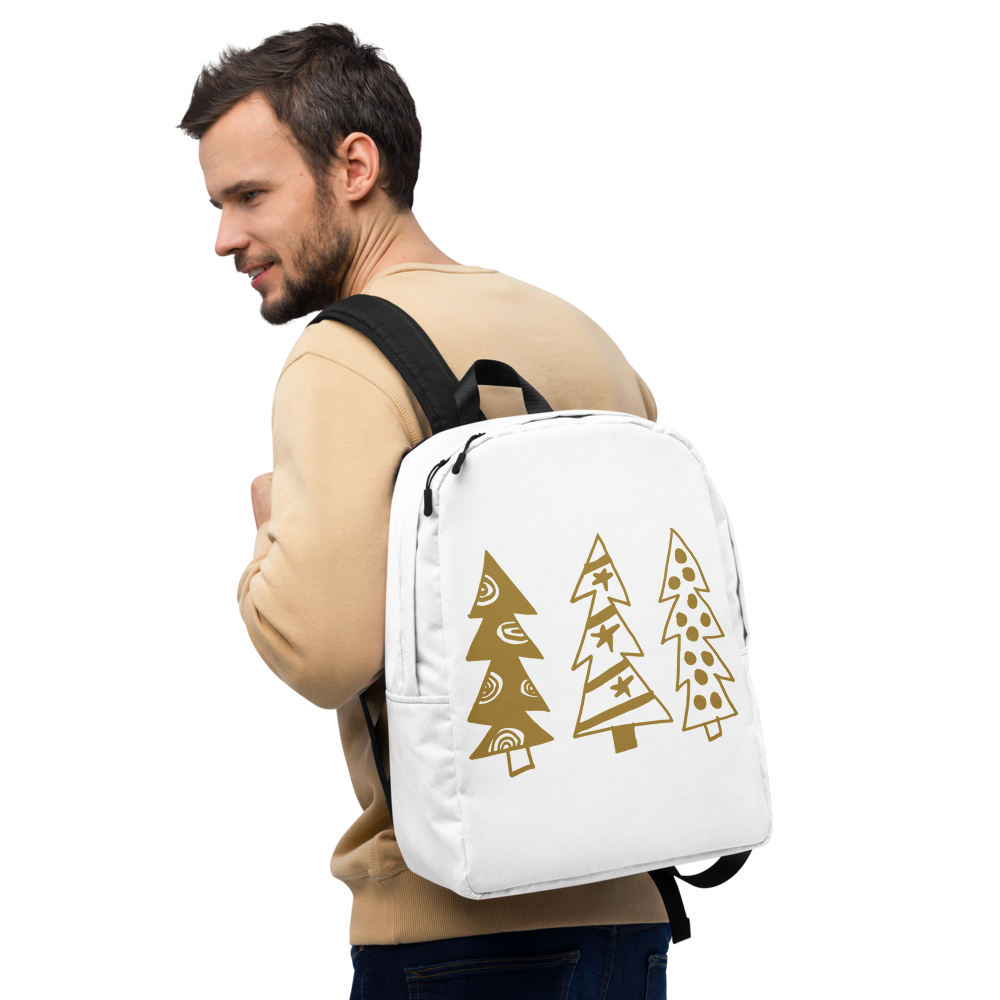 Golden Christmas Trees | Minimalist Backpack
