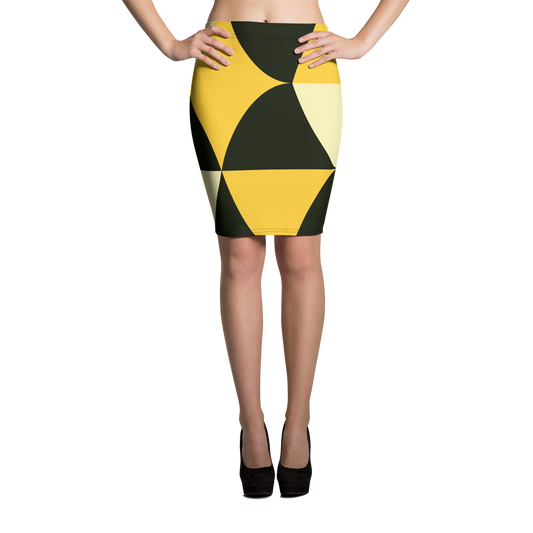 Yellow and Black Eggs | Pencil Skirt