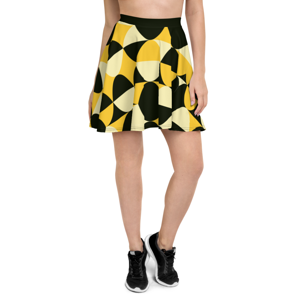 Yellow and Black Eggs | Skater Skirt