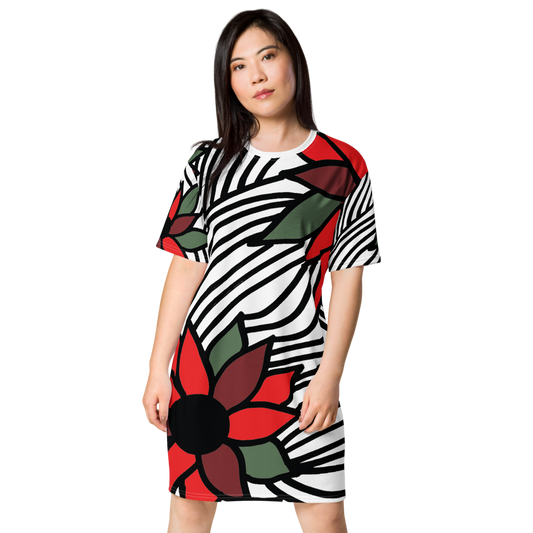 Christmas Flowers | T-Shirt Dress