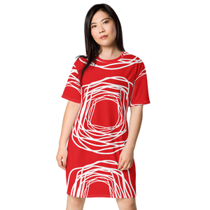 Red Flowers | T-Shirt Dress