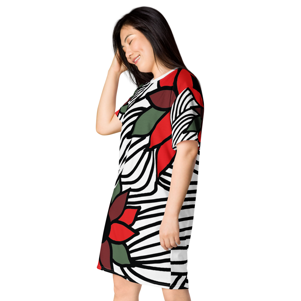 Christmas Flowers | T-Shirt Dress