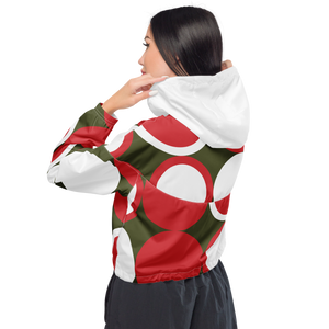 Christmas Balls | Women's Cropped Windbreaker