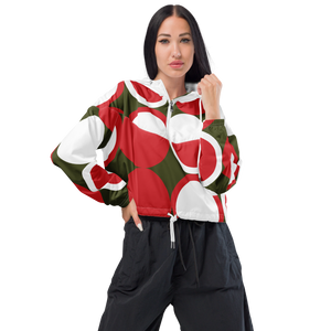 Christmas Balls | Women's Cropped Windbreaker