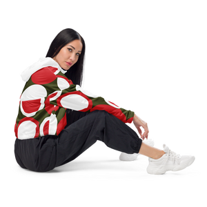 Christmas Balls | Women's Cropped Windbreaker