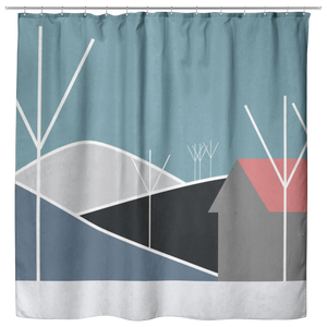 Waiting for Spring | Cloth Shower Curtain