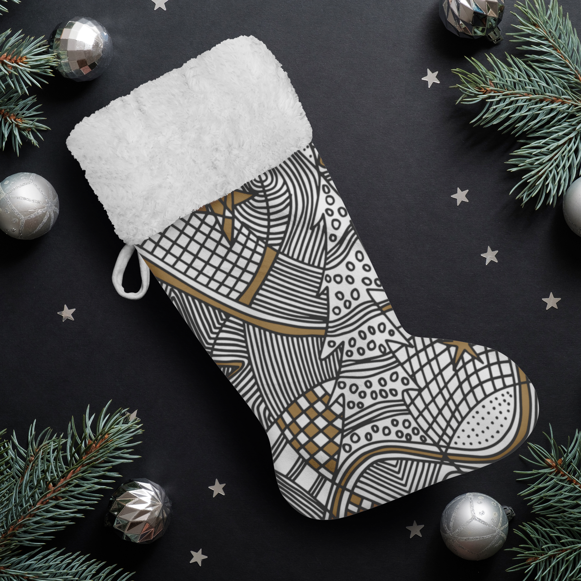 Christmas Graphic Ornament | Christmas Stocking