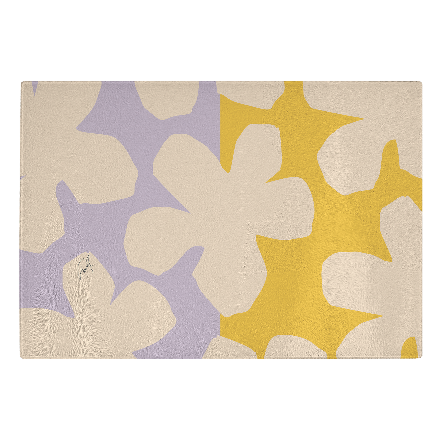 Stylish Flowers | Glass Cutting Board