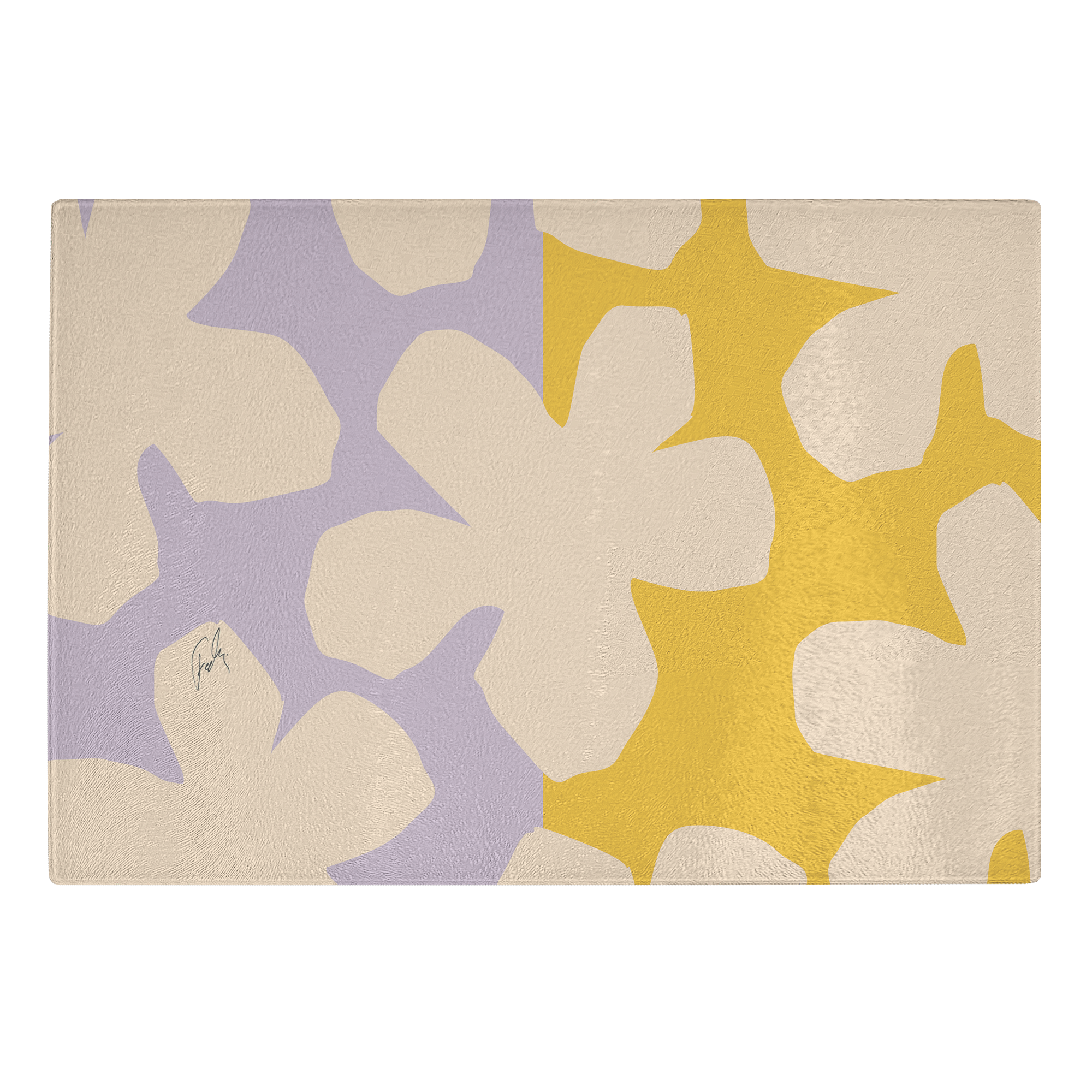Stylish Flowers | Glass Cutting Board