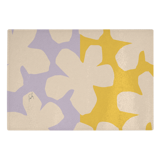 Stylish Flowers | Glass Cutting Board