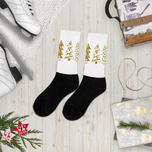 Golden Christmas Trees | Socks