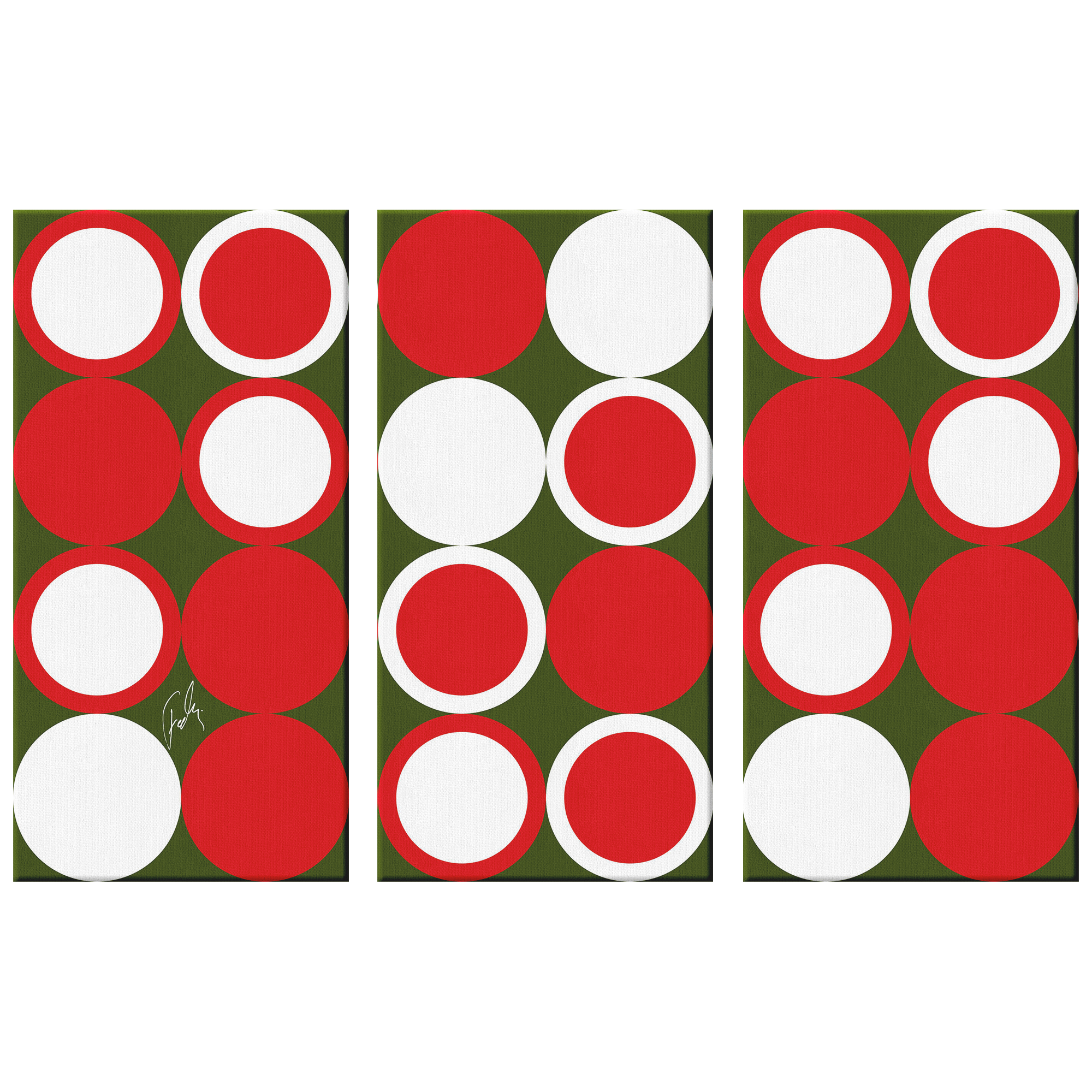 Christmas Balls | 3 Piece Canvas
