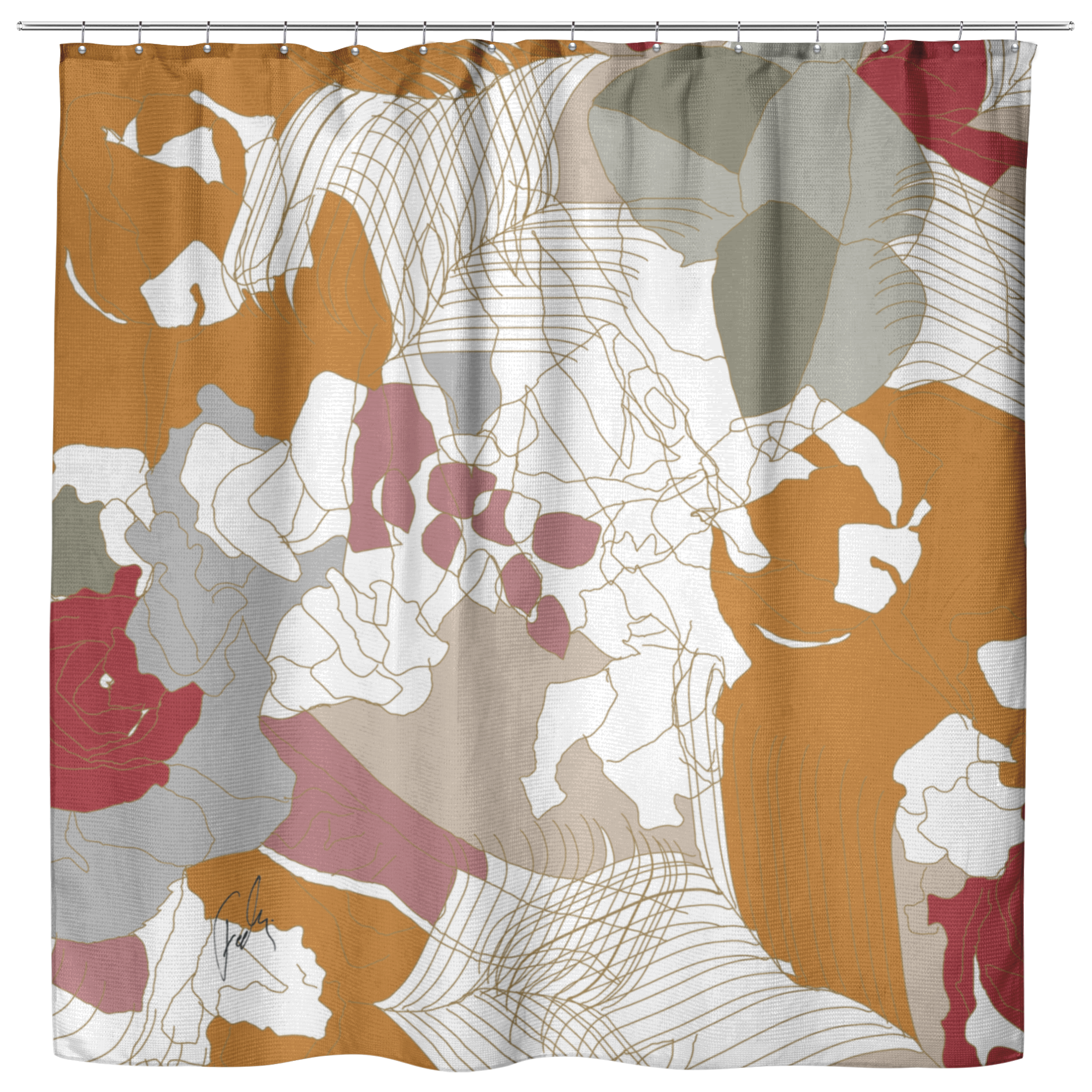Second Spring | Cloth Shower Curtain